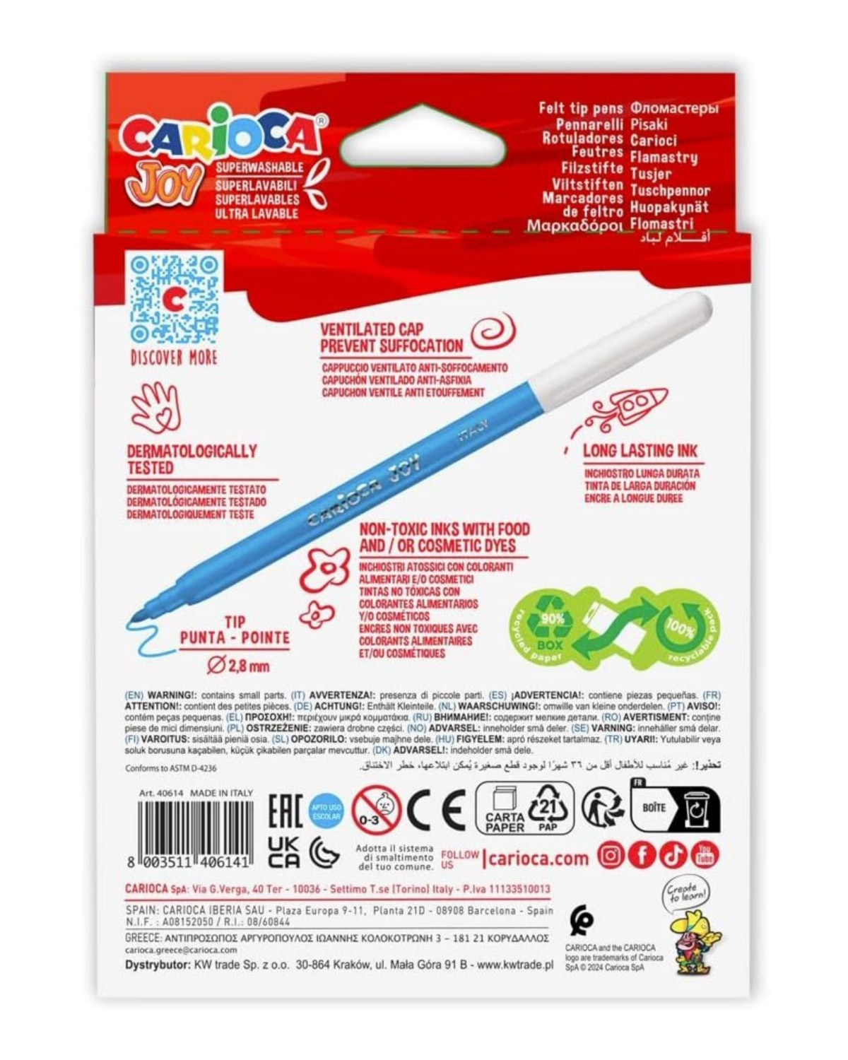 Фломастеры CARIOCA 12 шт. - фото 2