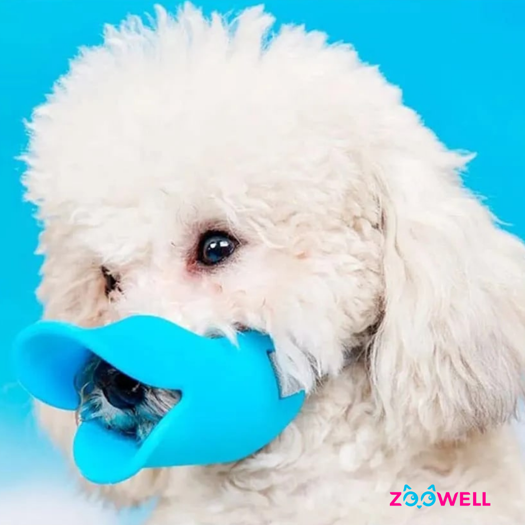 Намордник ZDK Силиконовый для собак ZooWell голубой M - фото 3