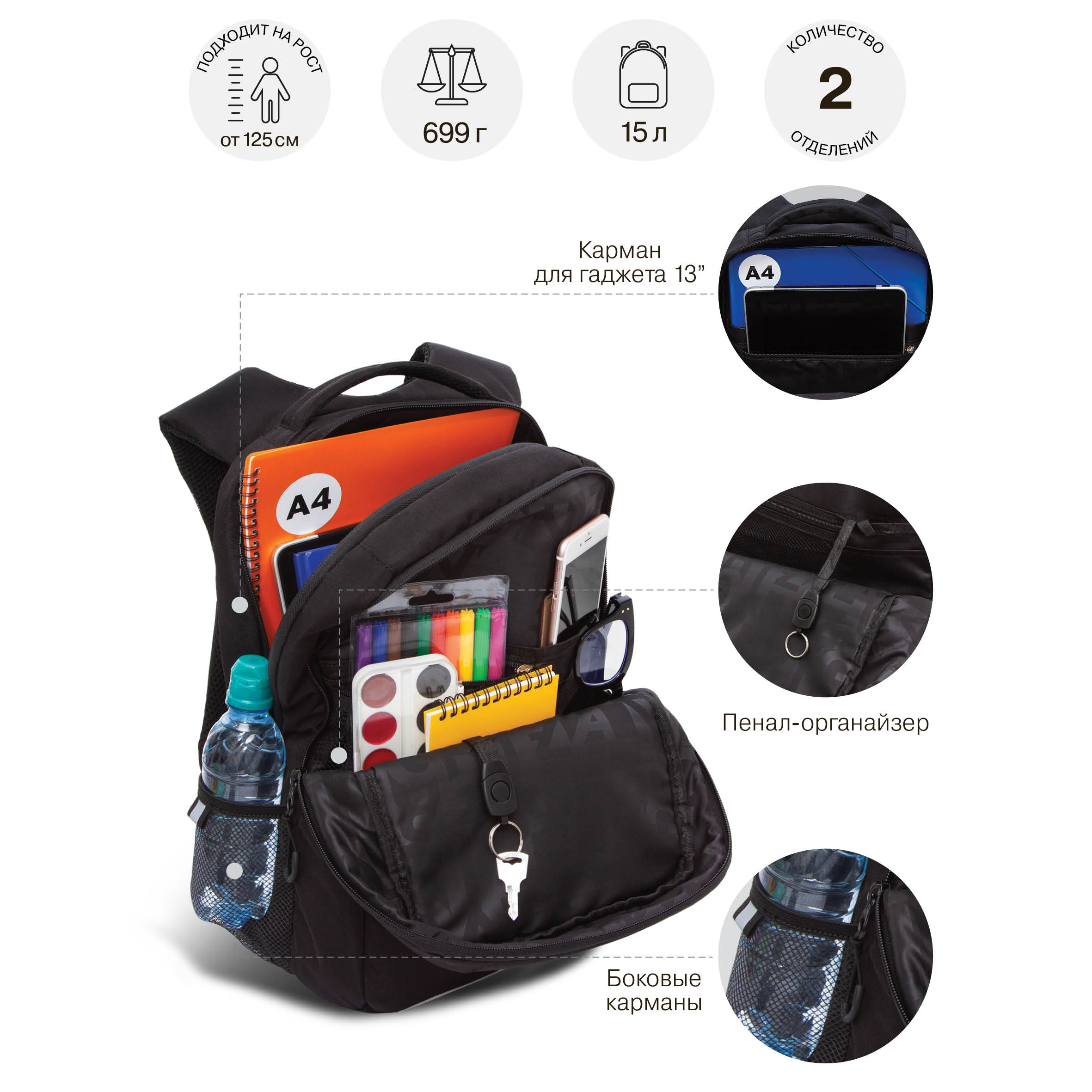 Рюкзак Grizzly Для мальчика - фото 6