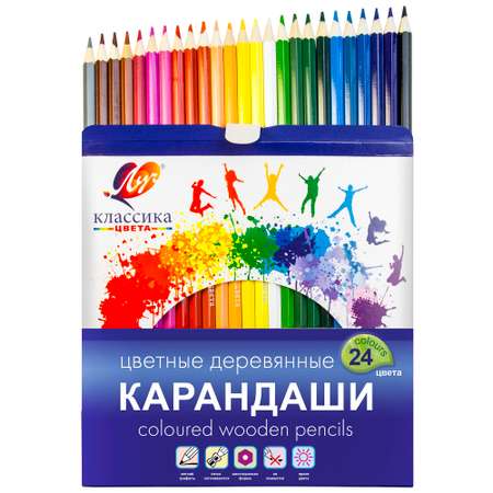 Карандаши цветные Луч 24 шт.