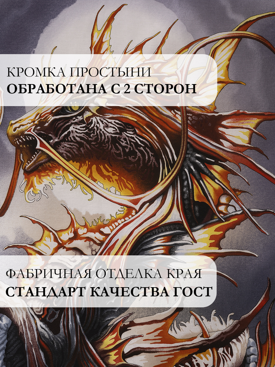 Комплект постельного белья MILANIKA Год дракона евро 4 предм. - фото 12