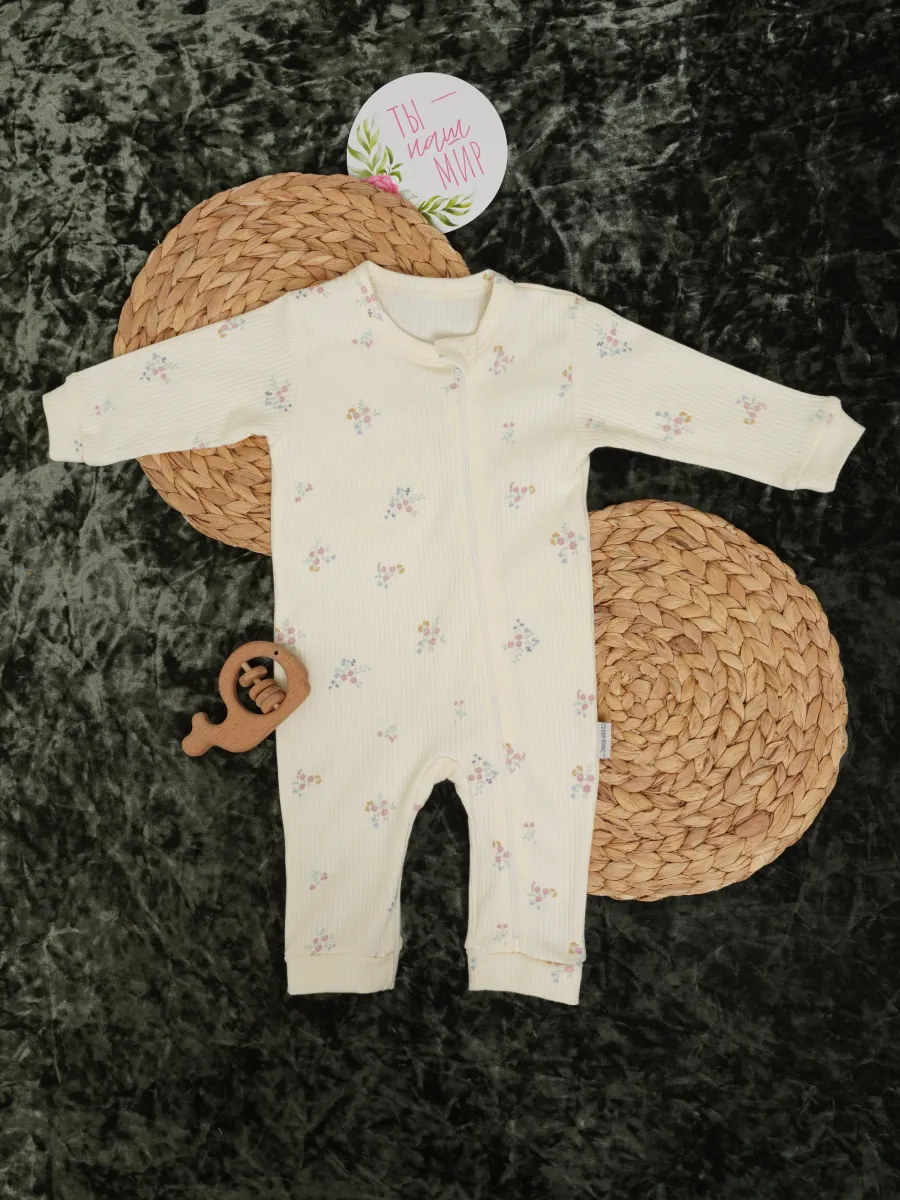 Комбинезон 3 шт Супер Пупс нбр/3пр/кмбнмол/зеленыецветочки - фото 12