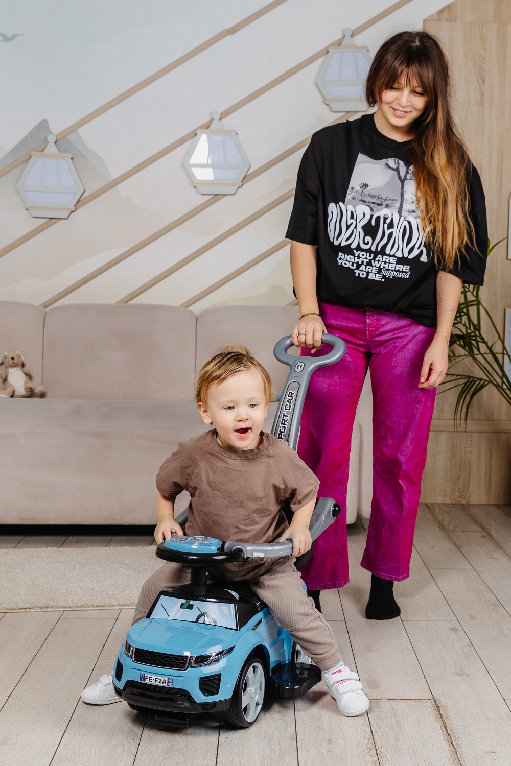 Пушкар BabyCare Sport car с ручкой - фото 11