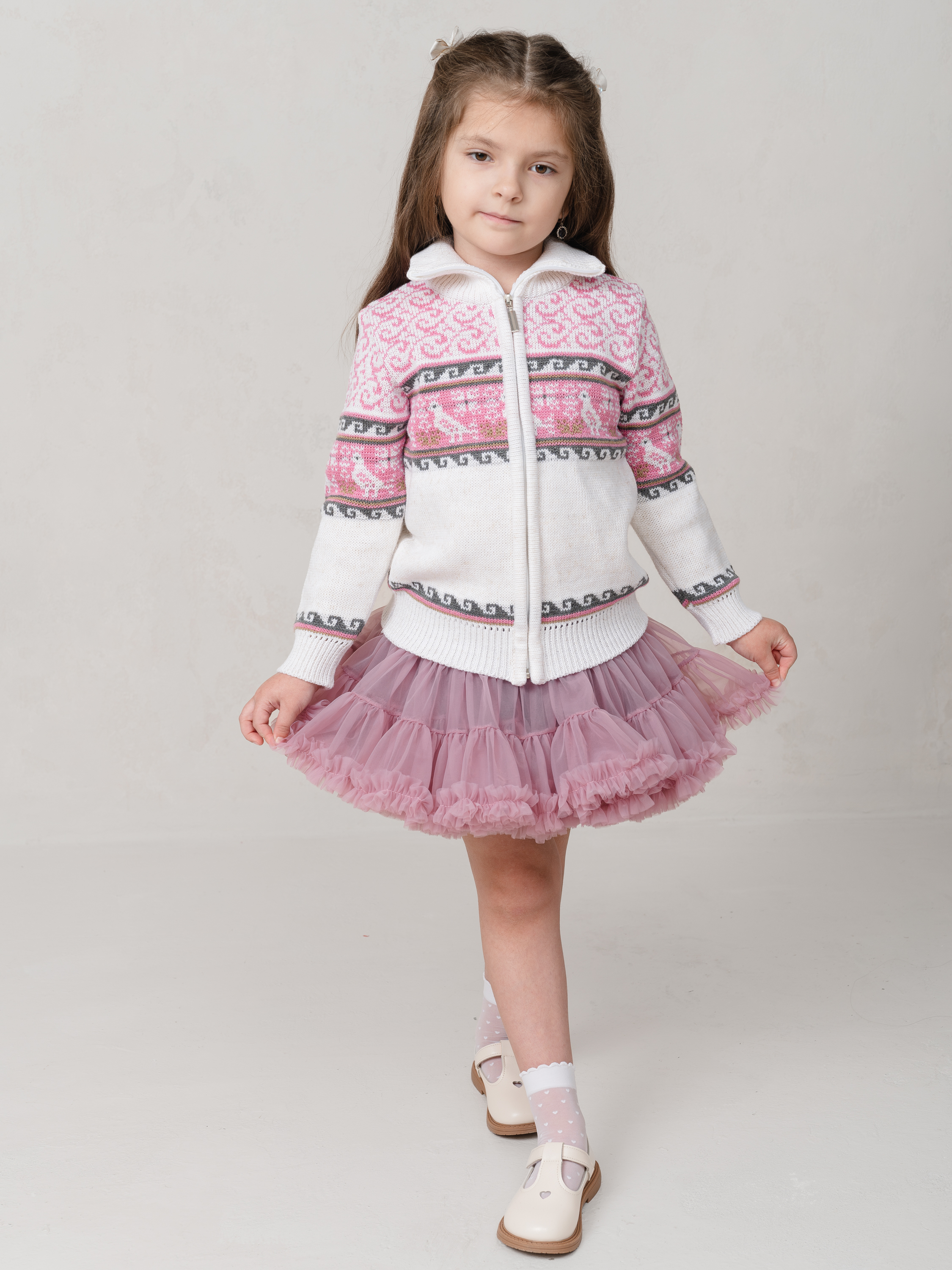 Кардиган КОвровский ТРИкотаж 0218/льняной-розовый - фото 2