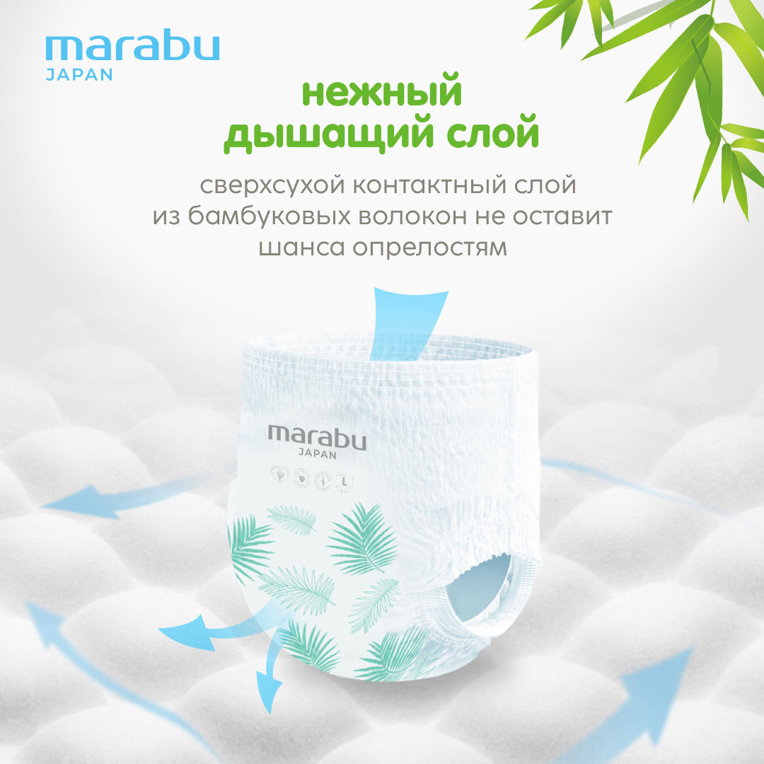 Трусики MARABU Organic bamboo XXL 34 шт. - фото 6