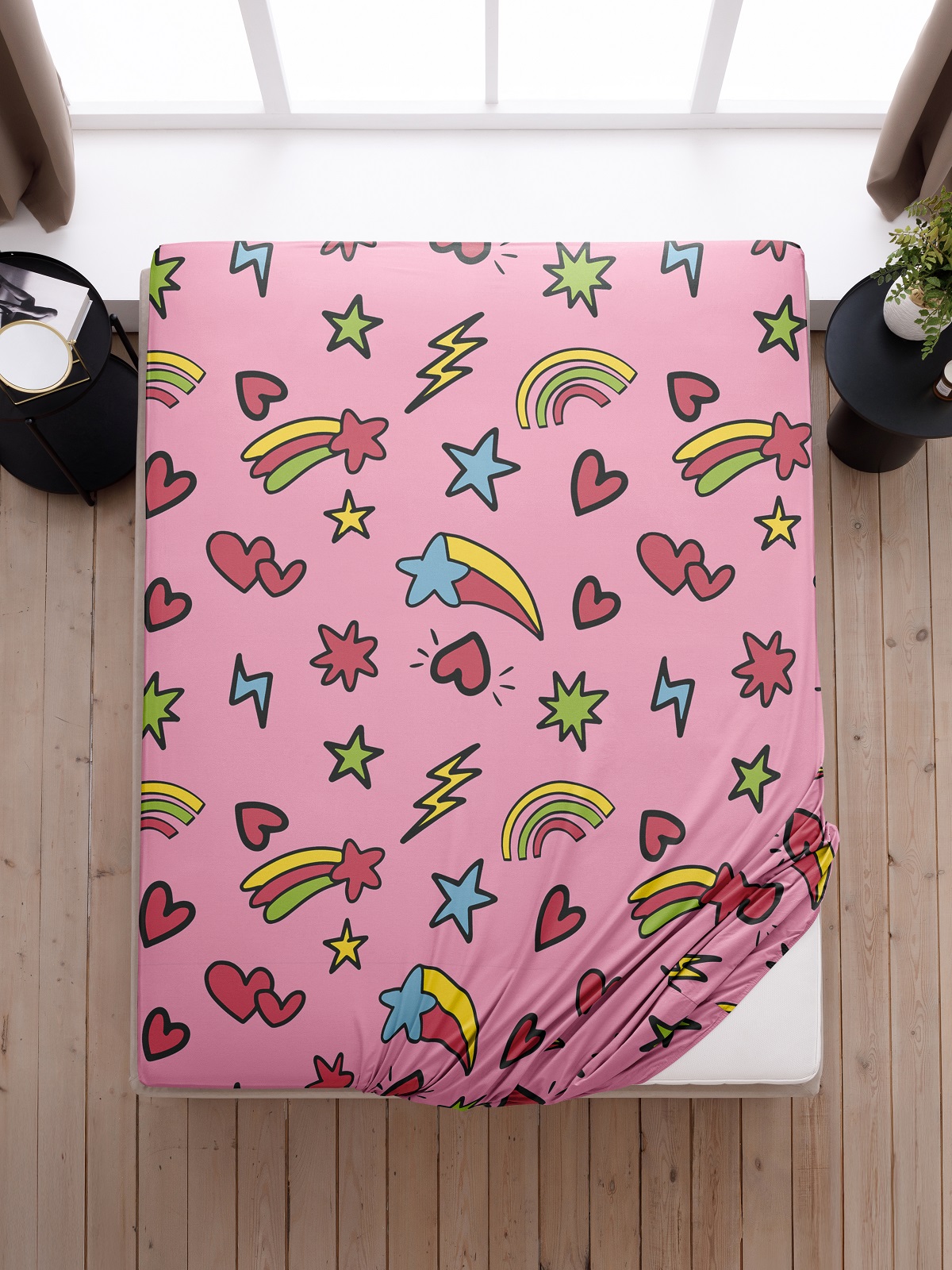 Простыня Ночь Нежна Чебурашка 60 x 120 см на резинке 2 шт. - фото 1