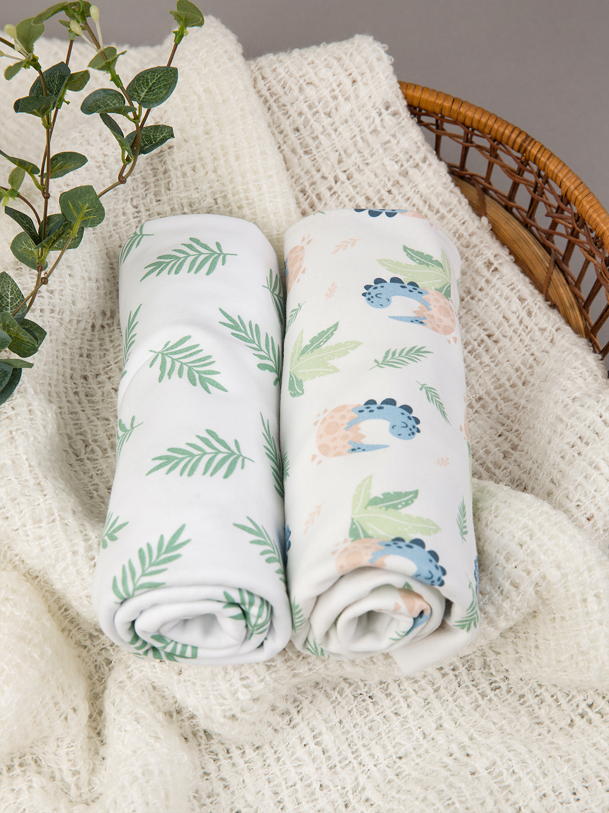 Пелёнка inlovery трикотаж 85х100 см 2 шт. - фото 12