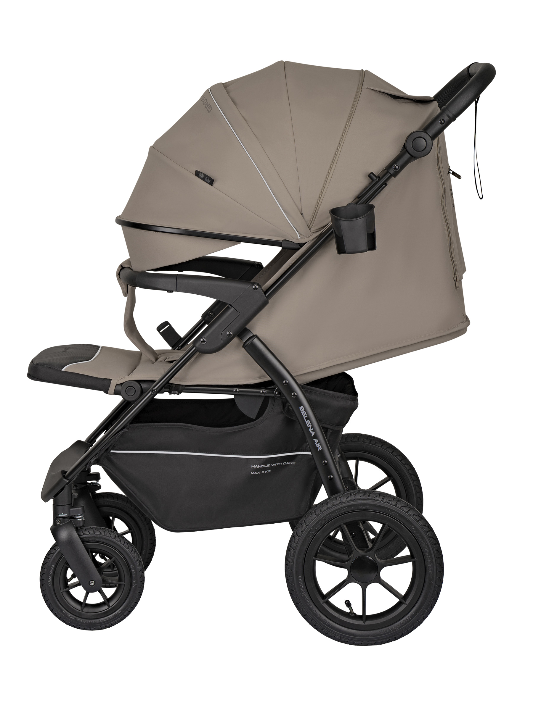 Коляска прогулочная JOVOLA SELENA Air 2025 с сумкой бежевый - фото 17