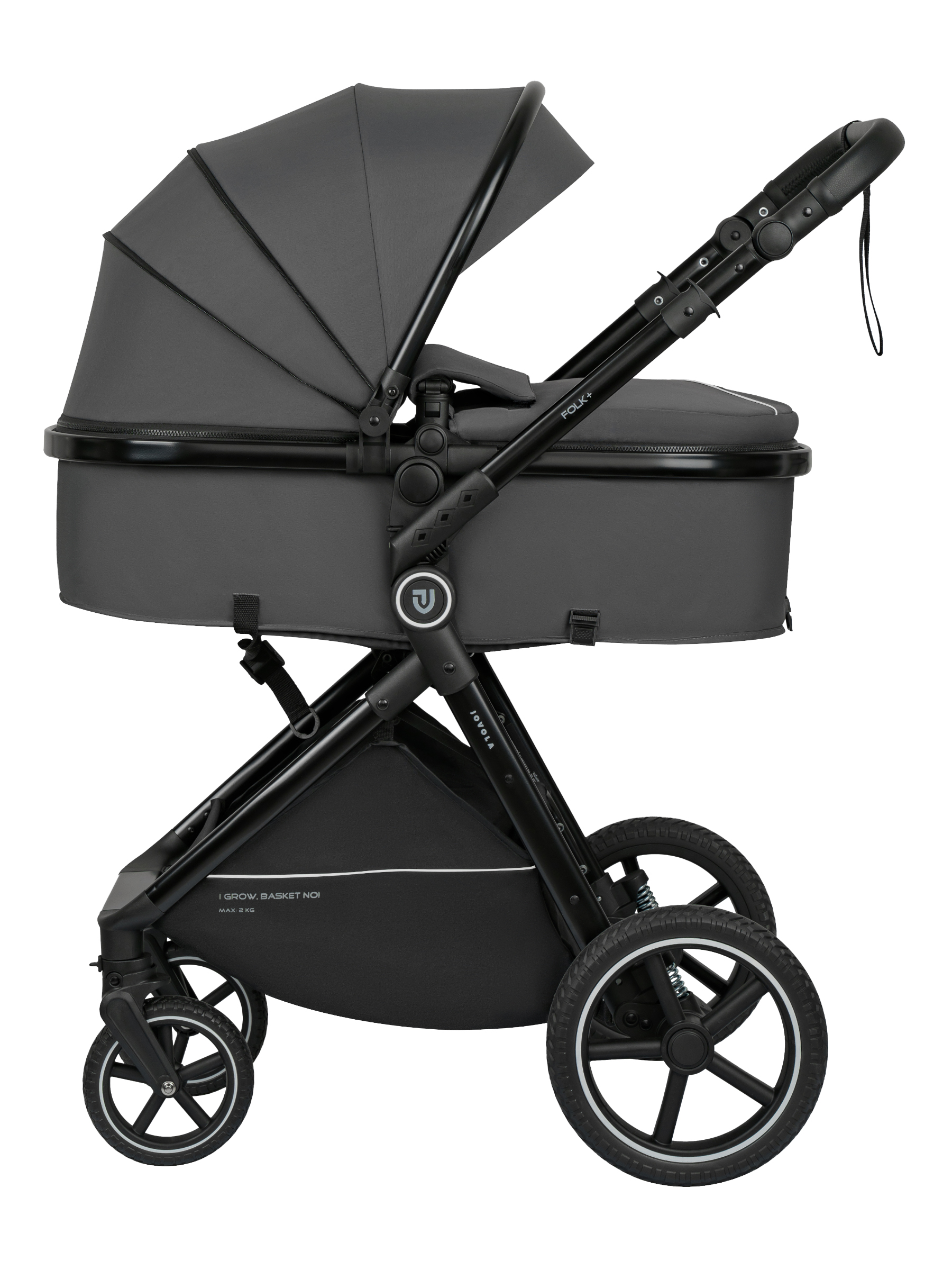 Коляска трансформер JOVOLA Folk+ серый серый - фото 12
