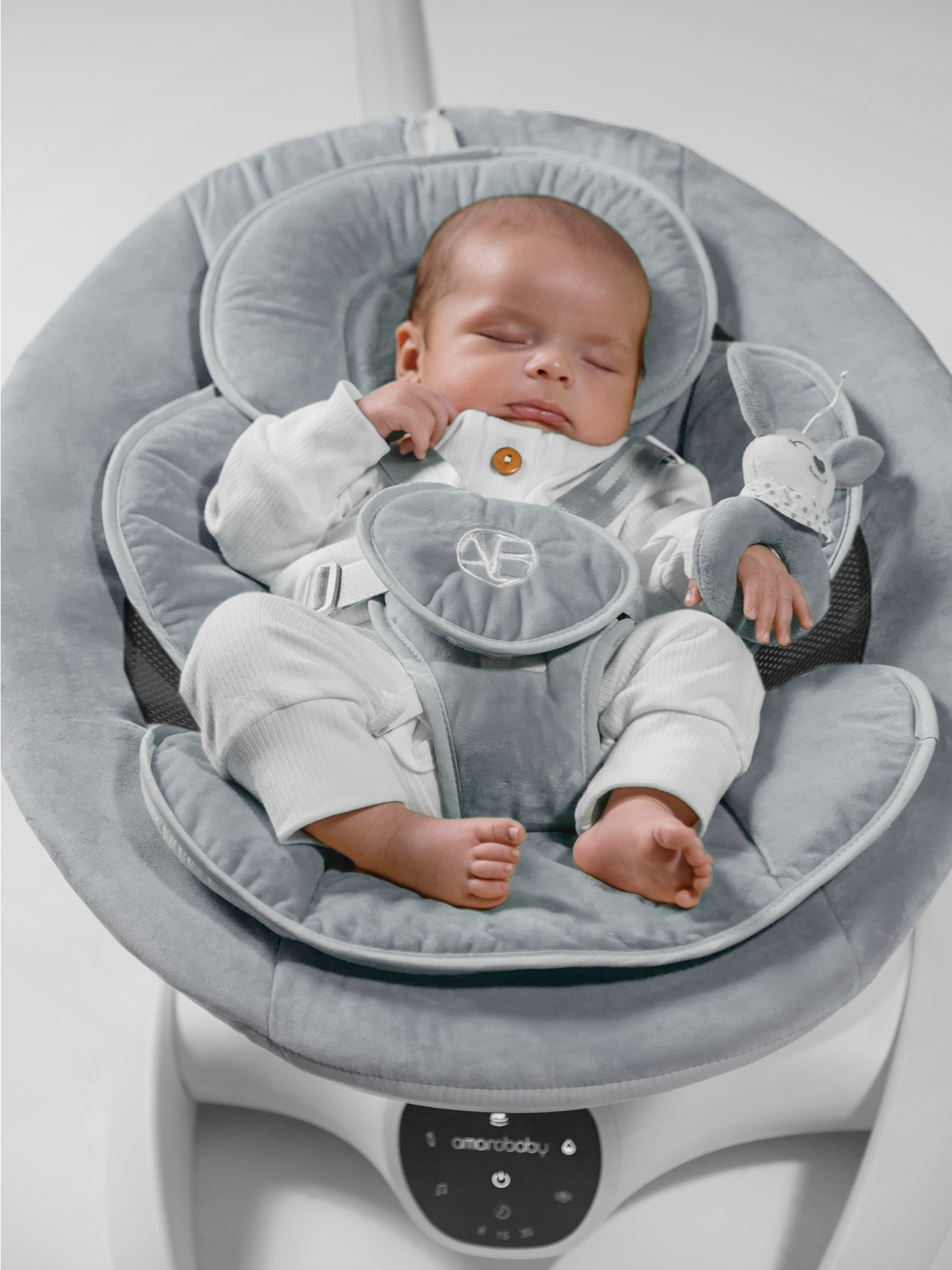 Качели Amarobaby Smart swing серый - фото 10
