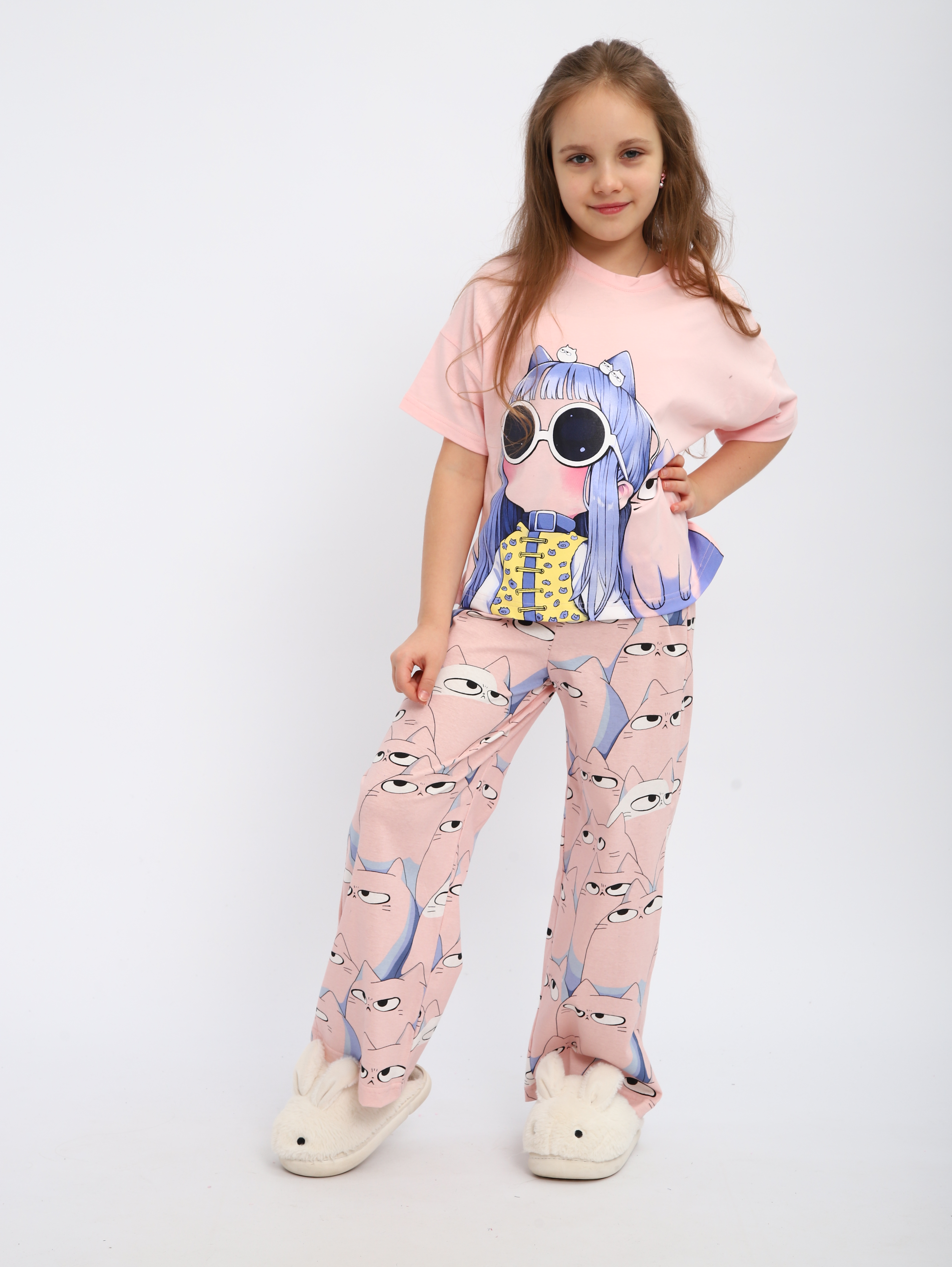 Пижама ЛАДОШКИ Пижама Друзья розовый - фото 3