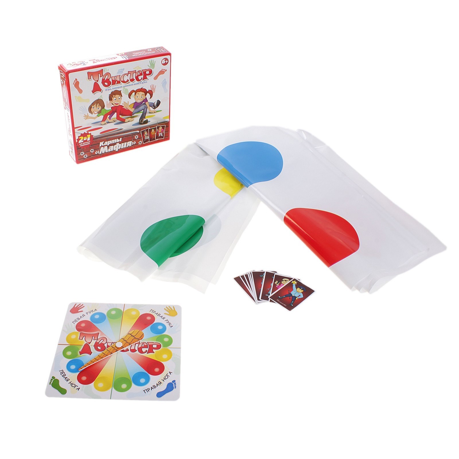 Игра 2 в 1 Sima-Land «Твистер» + карты «Мафия» - фото 6