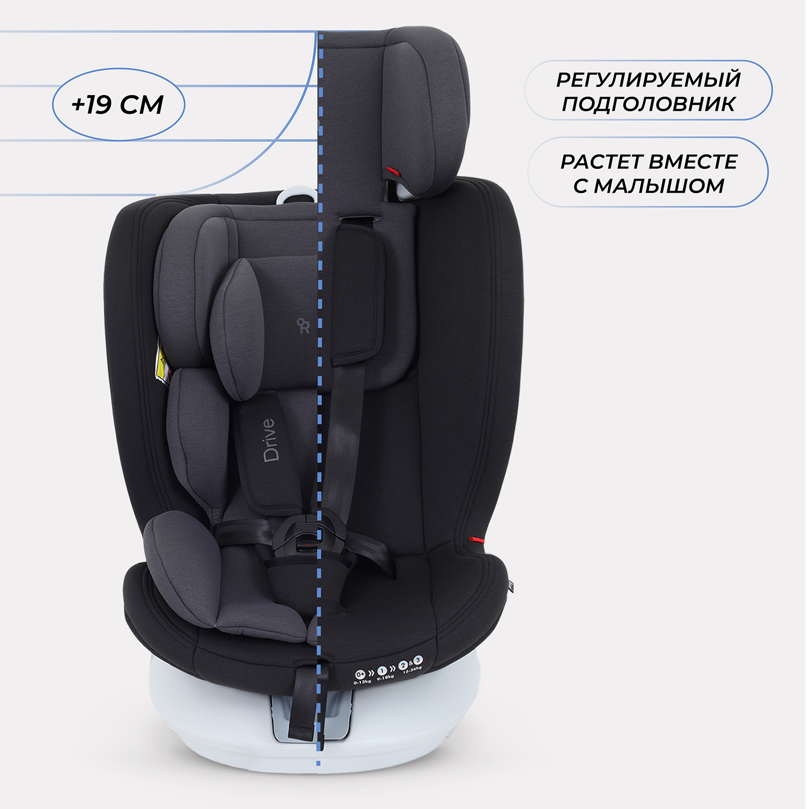 Автокресло Rant Drive Isofix 0+/1/2/3 (0-36 кг) серый - фото 7