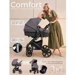 Коляска трансформер Sweet Baby Comfort Black Grey серый