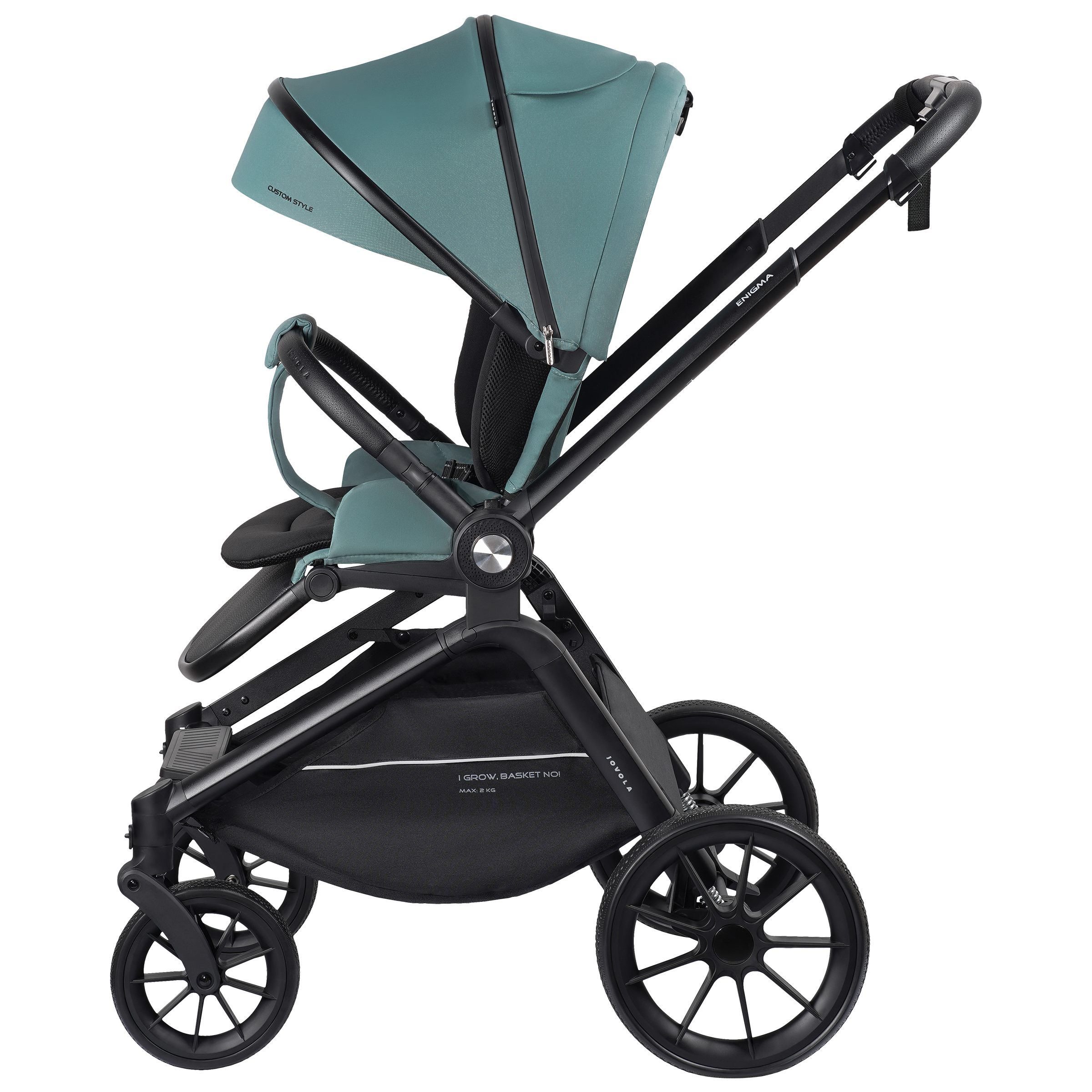 Коляска 2в1 JOVOLA Enigma универсальная зеленый - фото 23