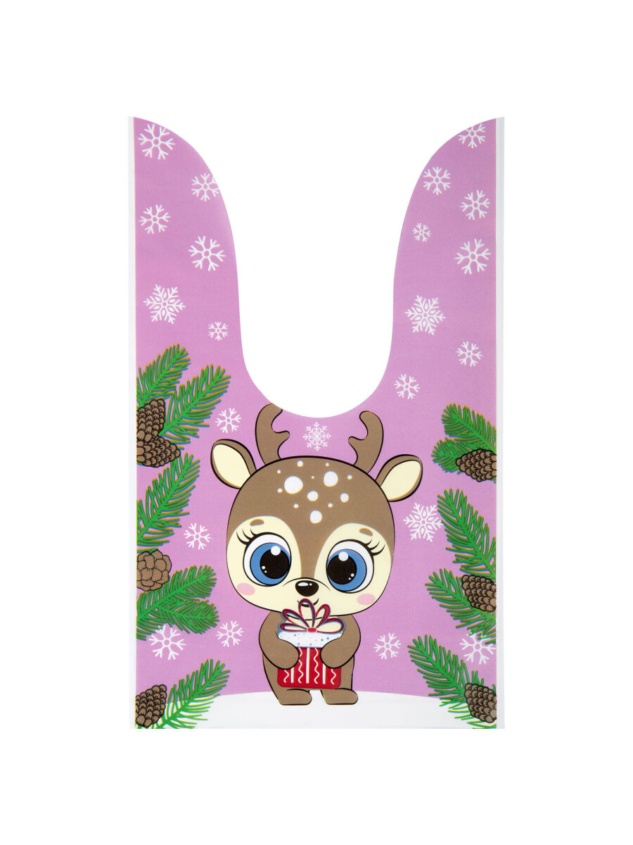 Пакет подарочный новогодний Золотая сказка пакетики для подарков и сладостей с зажимами набор 35 штук - фото 12