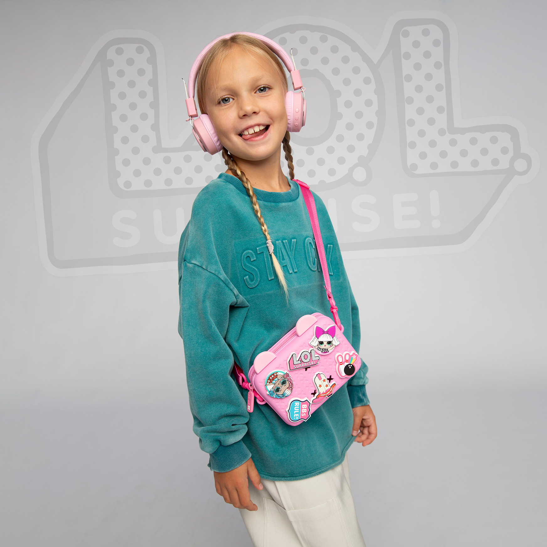 Сумка L.O.L. Surprise! розовая с ушками + джиббитсы - фото 10