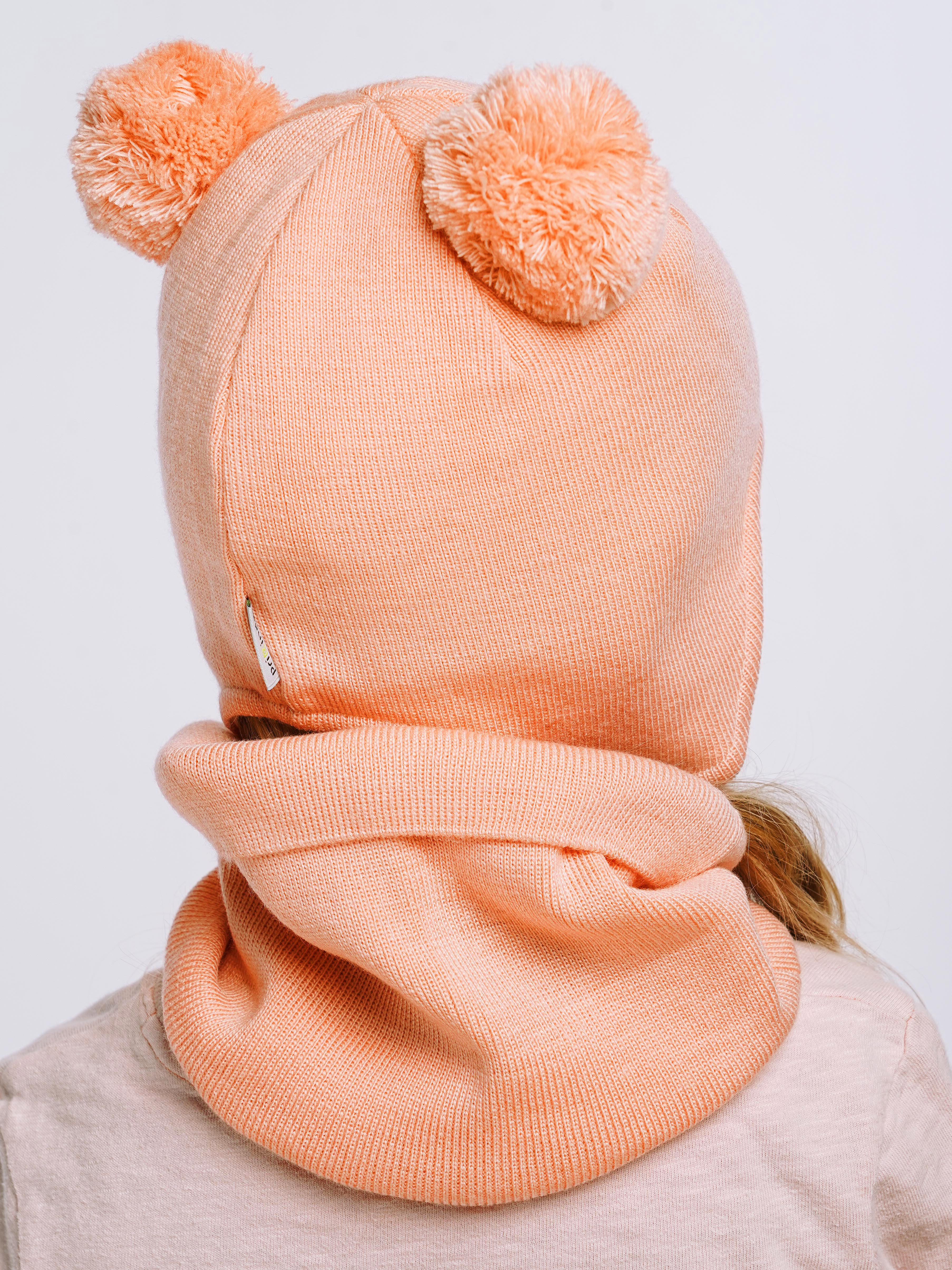 Шапка и снуд ПриКиндер U-Sp22529 Цвет: Светло-персиковый - фото 14