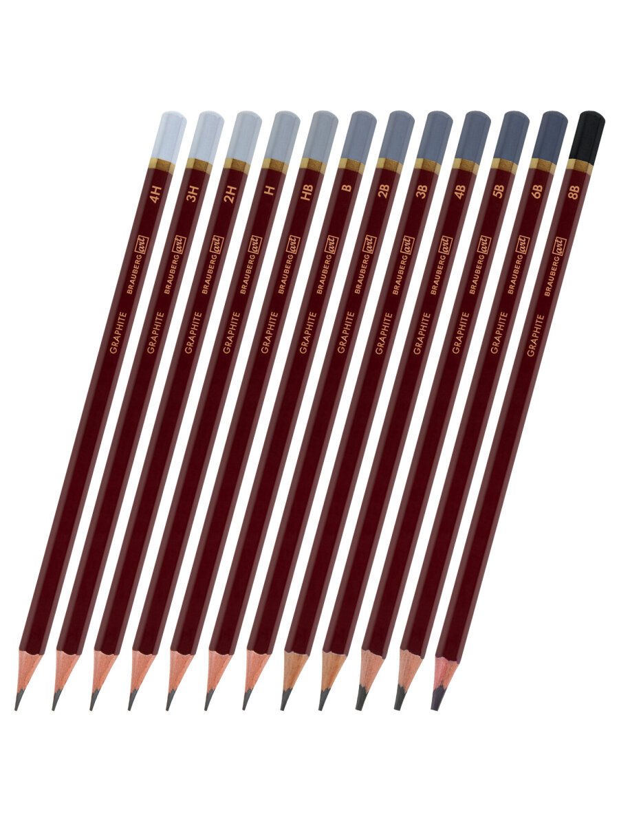 Карандаши чернографитные Brauberg 12 шт. - фото 8