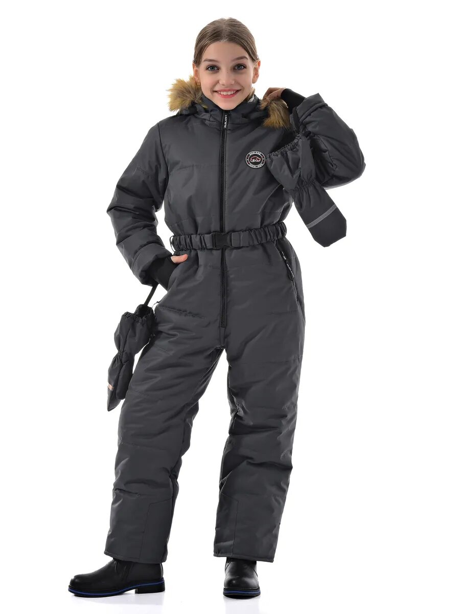 Комбинезон Rusland мз-комбинезон-31-22-глория-т.серый - фото 2