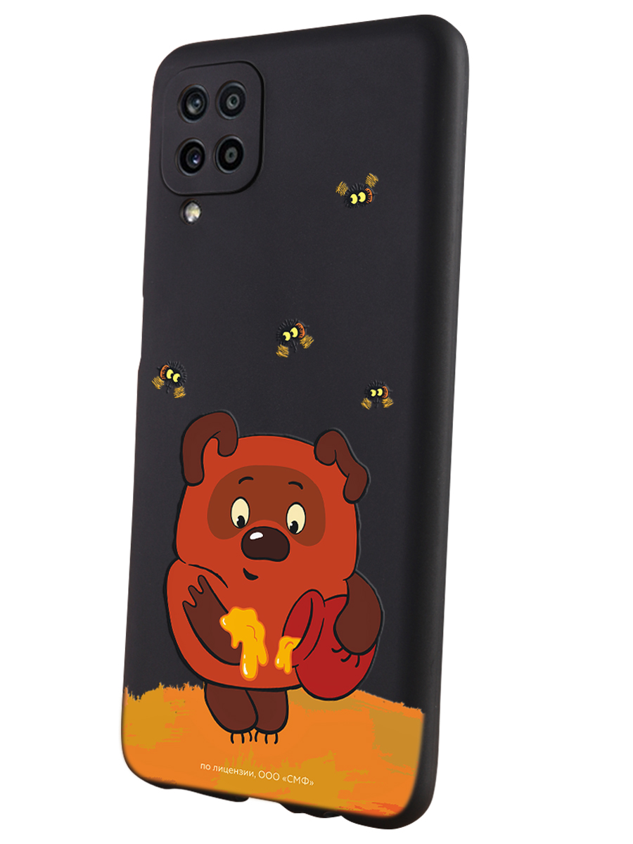 Силиконовый чехол Mcover для смартфона Samsung A12 Союзмультфильм Медвежонок и мед - фото 1
