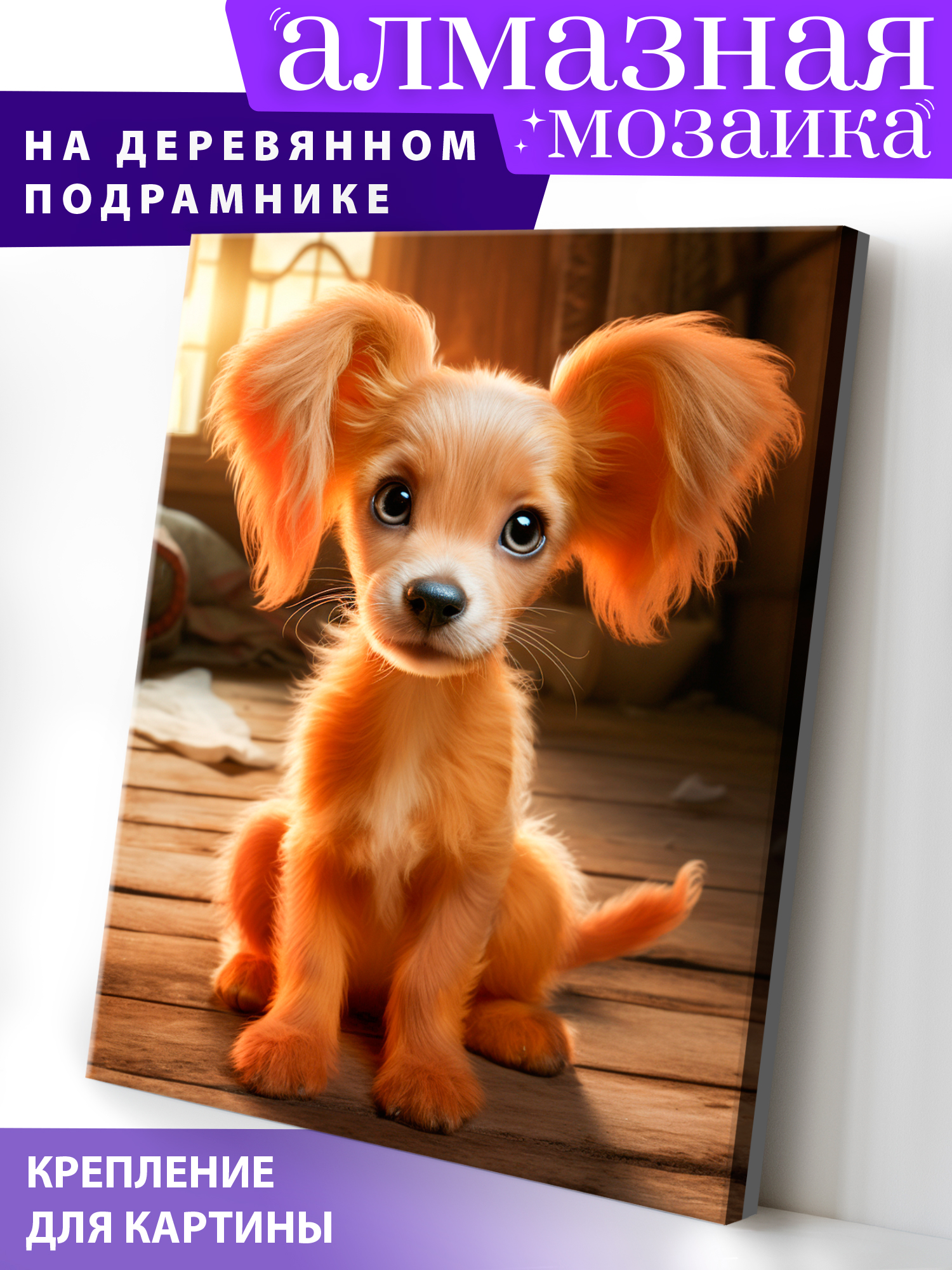 Алмазная мозаика Art on Canvas Щенок в ассортименте - фото 1