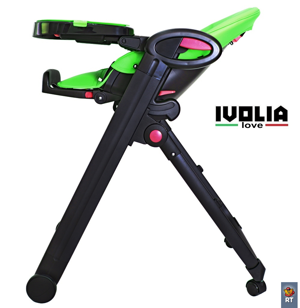 Стульчик для кормления Ivolia LOVE 02 4 колеса green трансформер - фото 4