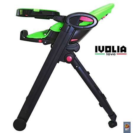 Стульчик для кормления Ivolia LOVE 02 4 колеса green трансформер