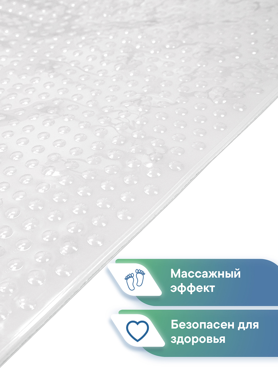 Коврик для ванной VILINA белый 0.38 x 0.68 см 1 шт. - фото 3