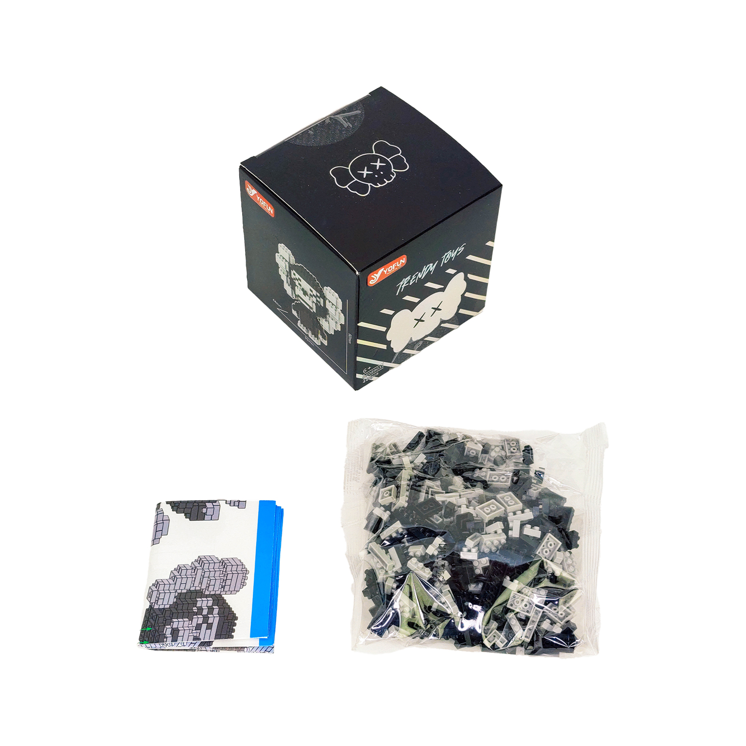 Конструктор Yiwu Yofun Trading Co Balody Kaws из мини-блоков - фото 4