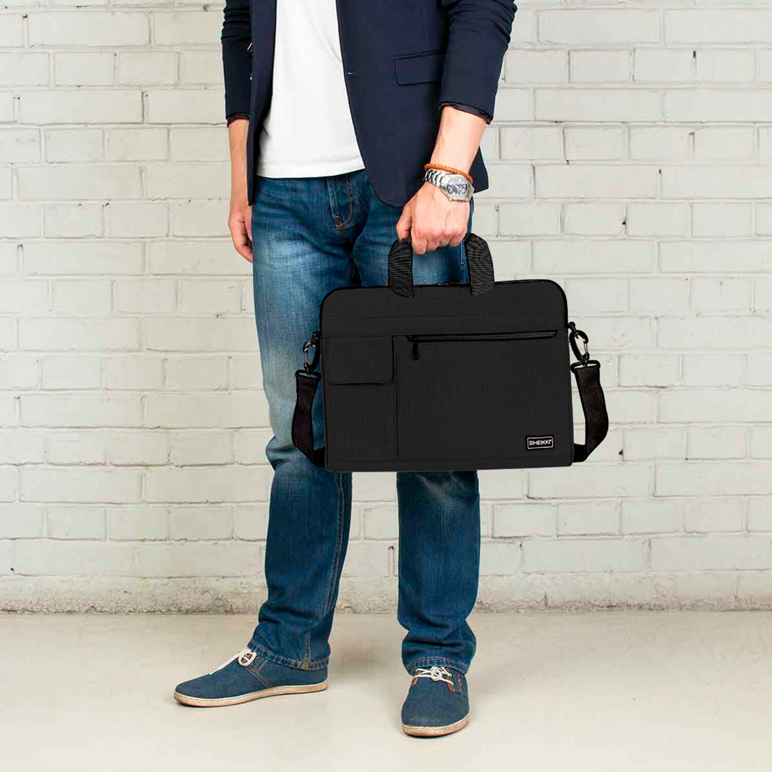 Сумка для ноутбука HEIKKI 13-14 дюймов портфель для документов через плечо - фото 18