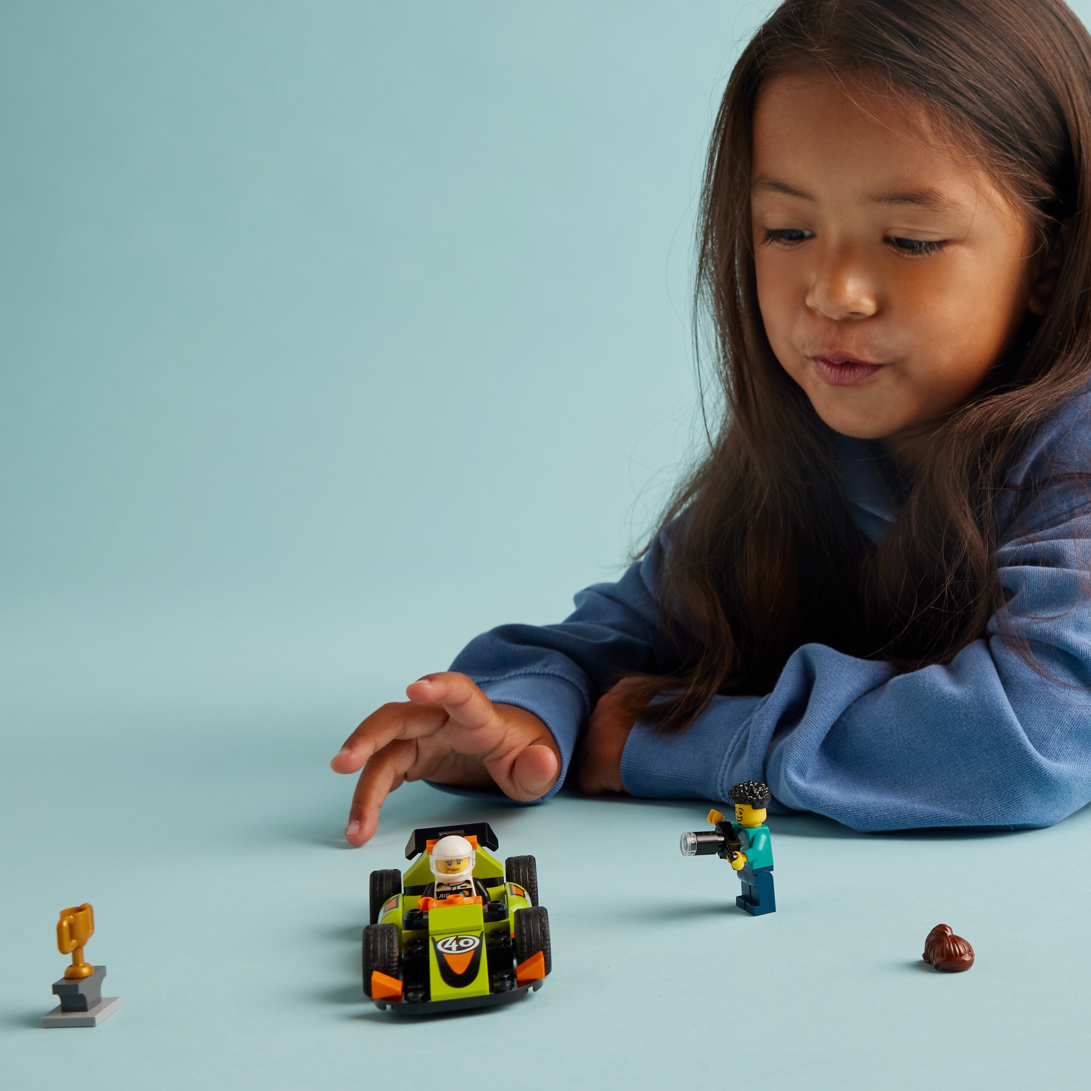 Конструктор LEGO City Зеленый Гоночный автомобиль 56 дет. - фото 7