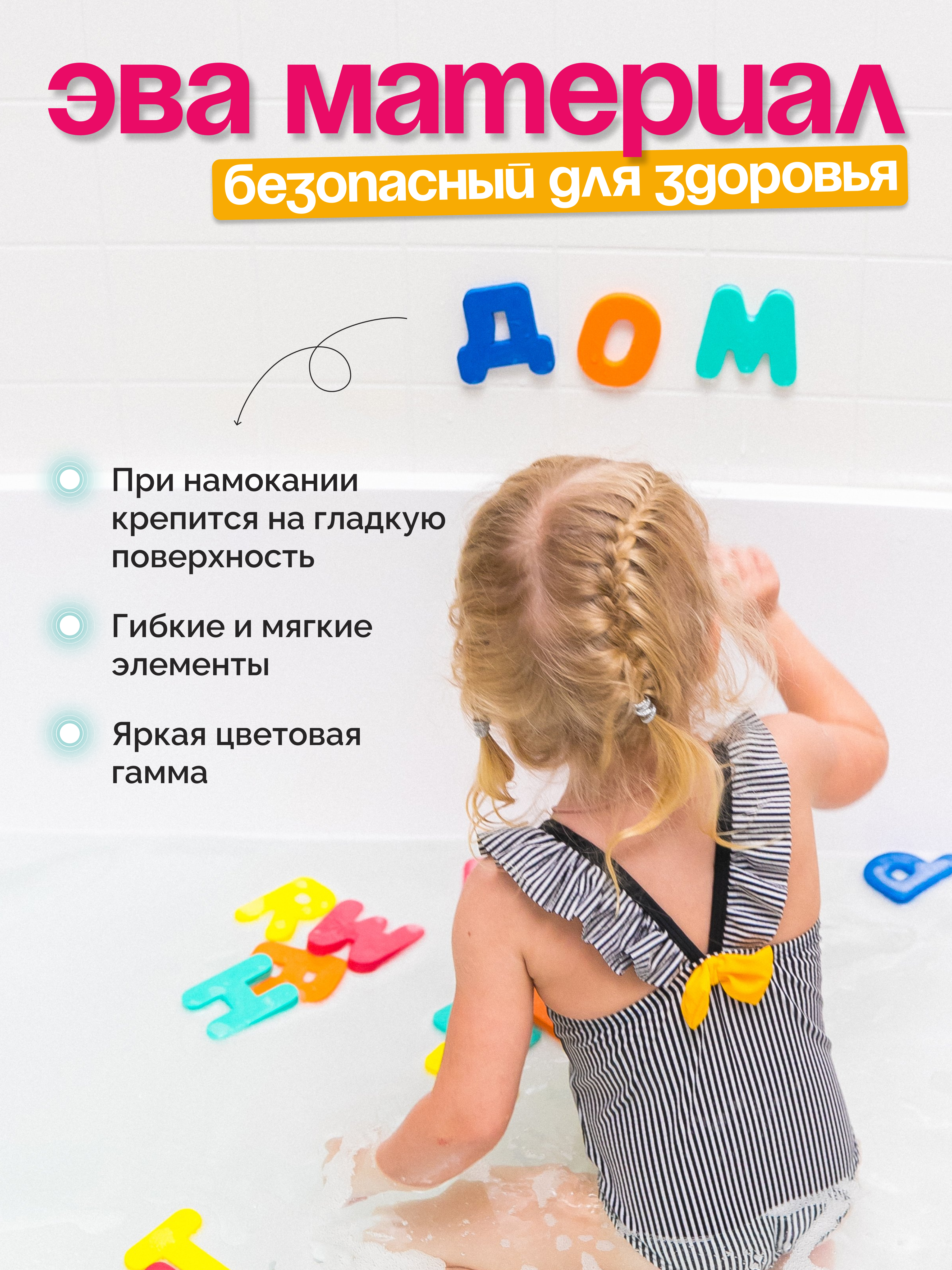 Набор для купания ElBascoToys Аква Азбука Алфавит - фото 4