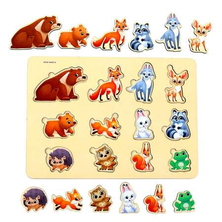 Игрушка Лесная мастерская рамка-вкладыш Животные леса