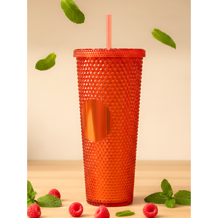 Стакан iLikeGift с трубочкой и крышкой 710 мл