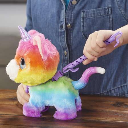 Игрушка FurReal Friends Котик-единорожек на поводке E5307EU6