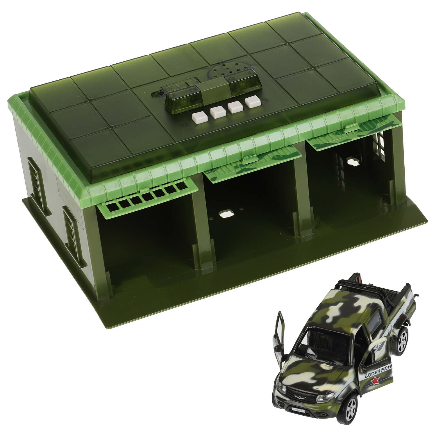 Игровой набор Технопарк Военная база Камуфляж 319007 - фото 1
