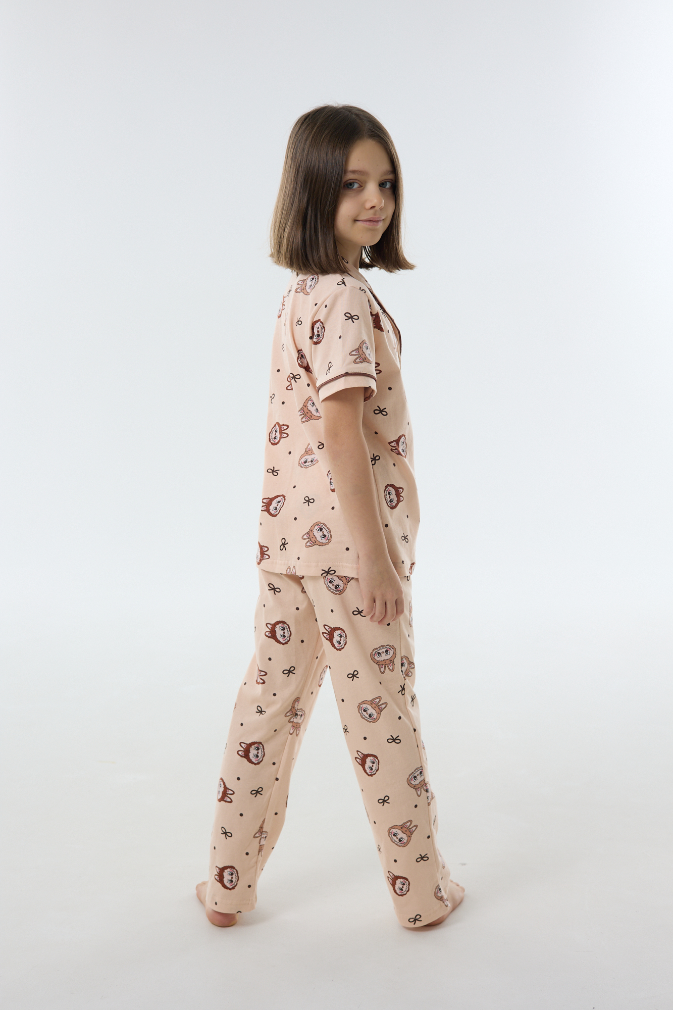 Пижама YAXX 004--Пижама лабубу/бежевый - фото 2