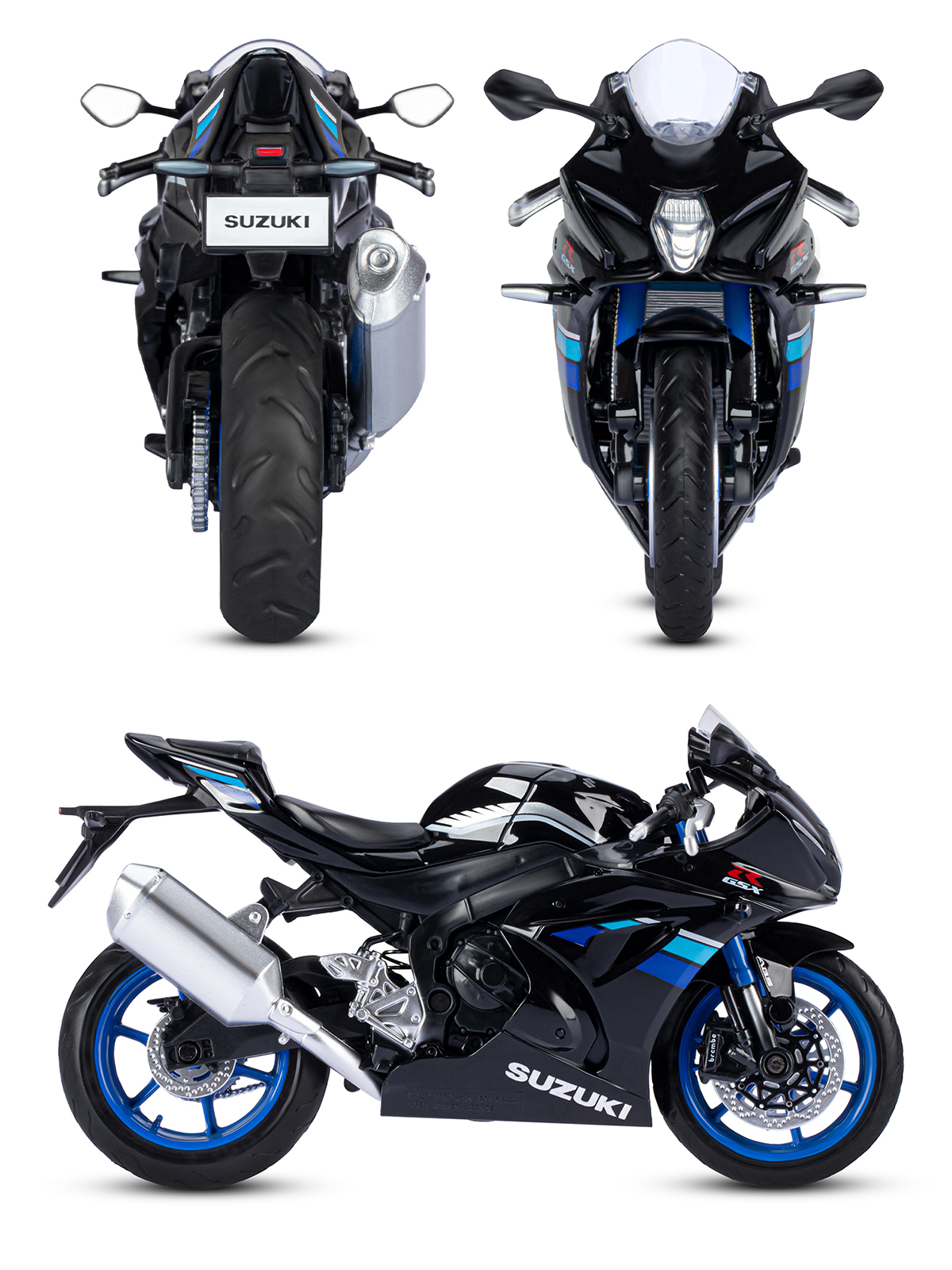 Мотоцикл АВТОпанорама Suzuki GSX R1000 1:12 JB1251572 - фото 6