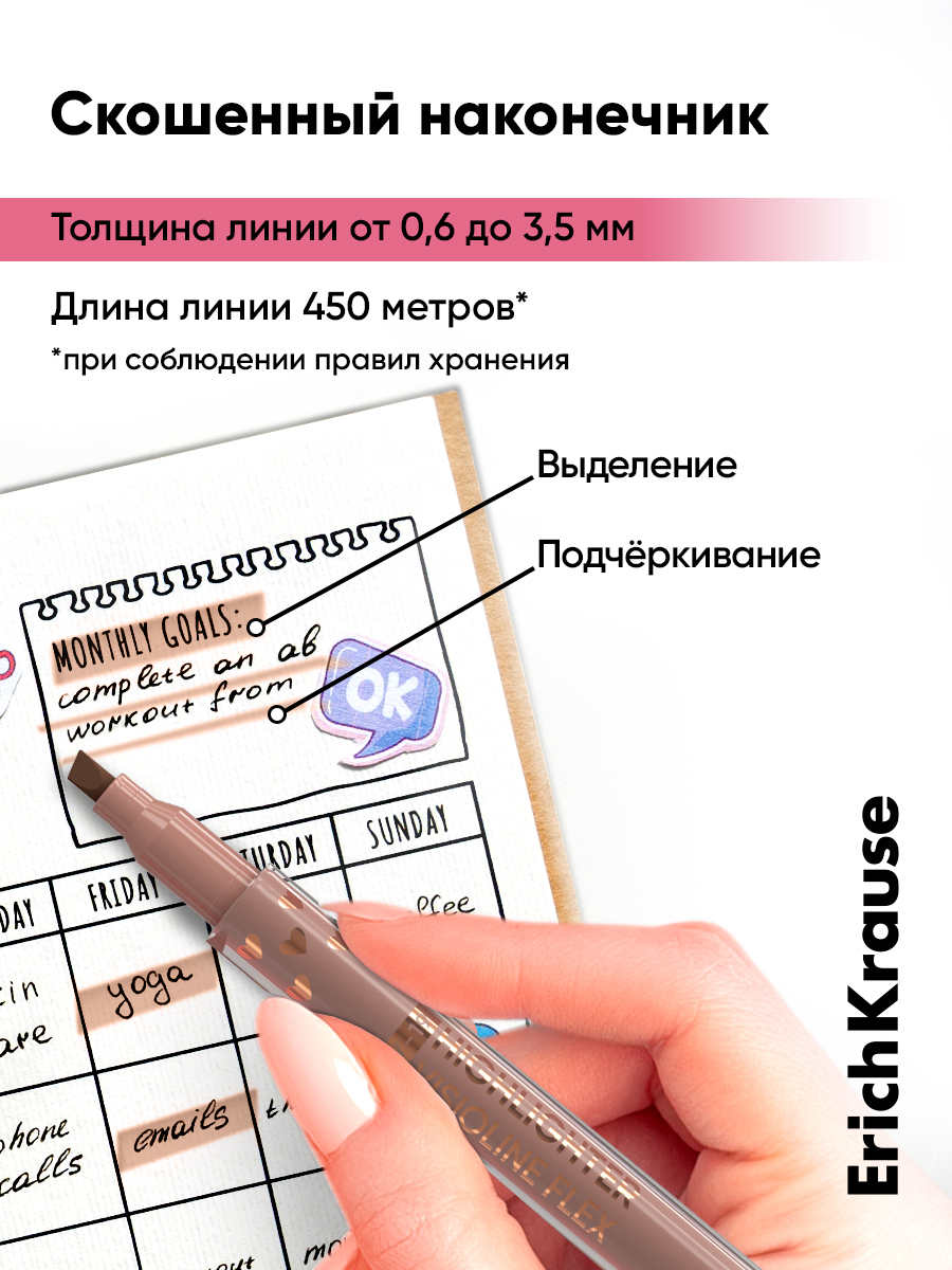 Текстовыделители ErichKrause 4 шт. - фото 3