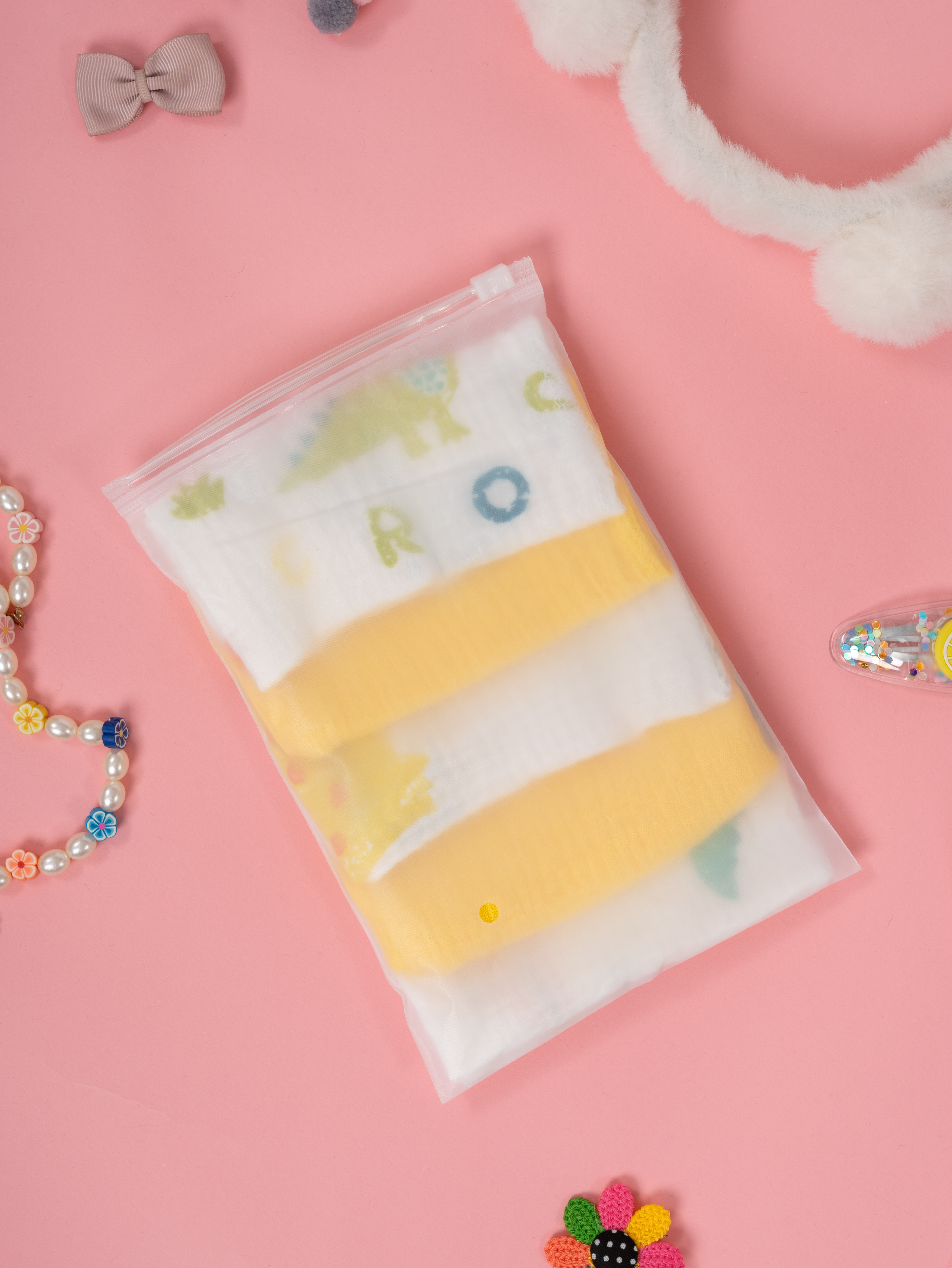 Платок Loo-Loo желтые муслин 5 шт. - фото 5