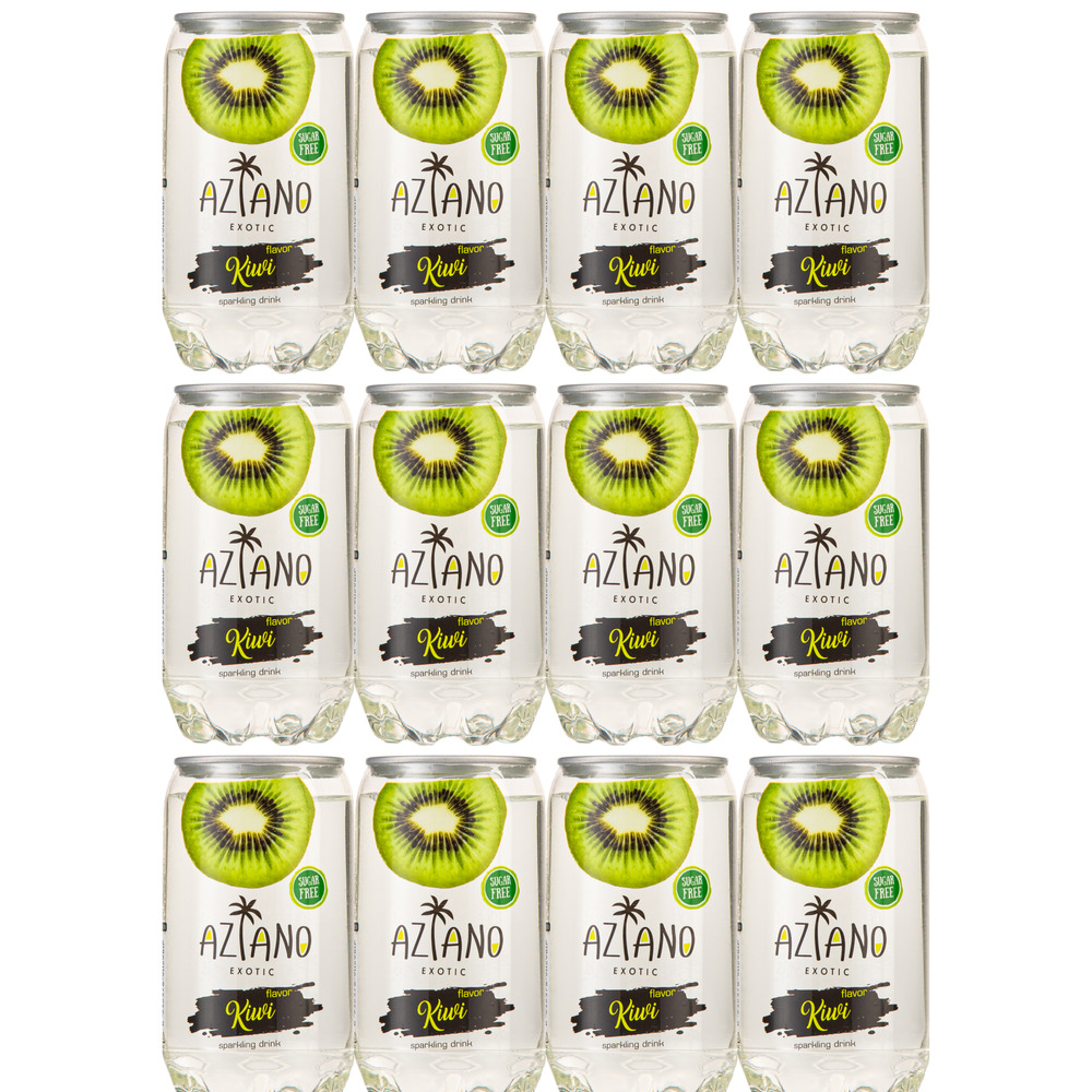 Напиток газированный Aziano Sparkling Киви 0.350 л 12 штук - фото 1
