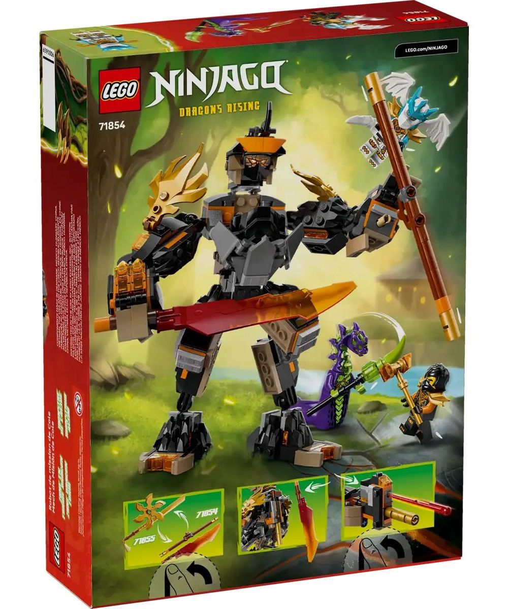 Конструктор LEGO NINJAGO Робот Коула и дракон Зейна 213 дет. - фото 7
