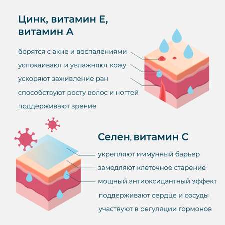 Цинк Селен LeafToGo Zink Selenium антиоксидант 60 капсул