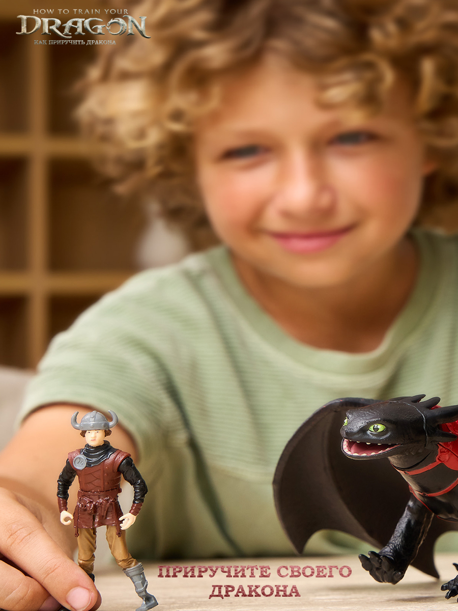Игровой набор Dragons How to Train Your Dragon Беззубик Ночная фурия и Иккинг - фото 8