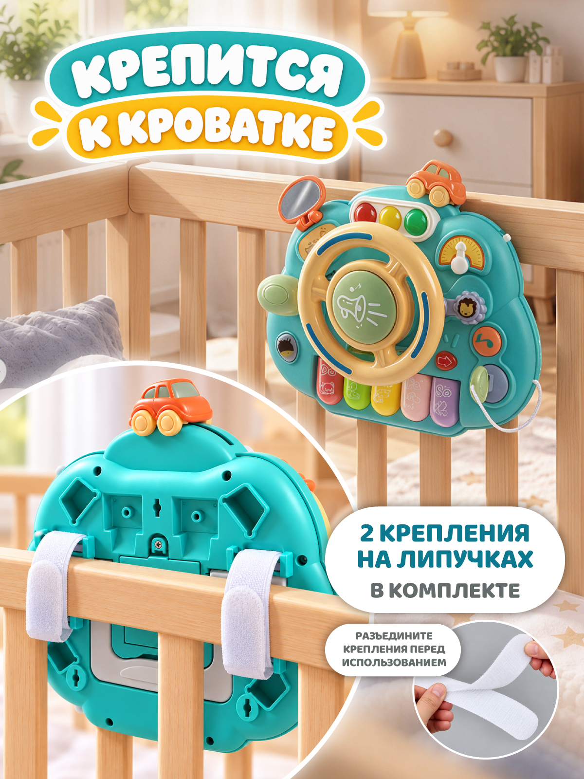 Игрушка Smart Baby развивающий центр Голубой - фото 6