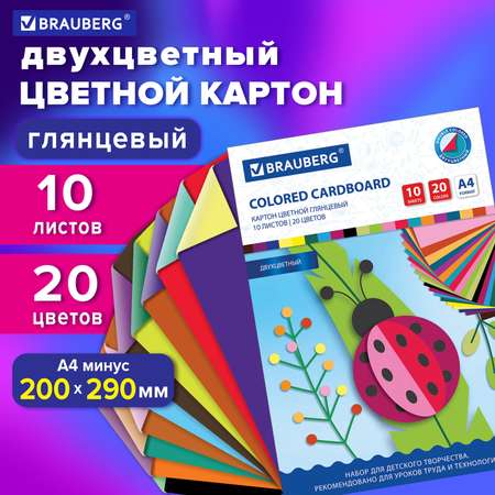 Цветной картон Brauberg 20 лист.