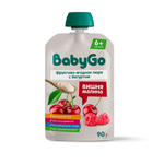 Пюре BabyGo с йогуртом вишня малина с 6 мес 90 г