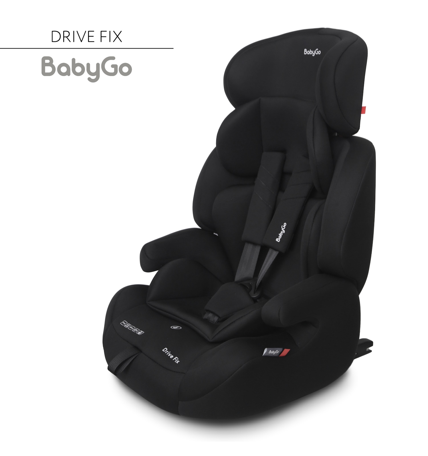 Автокресло BabyGo Drive FIX Isofix 1/2/3 (9-36 кг) черный - фото 1