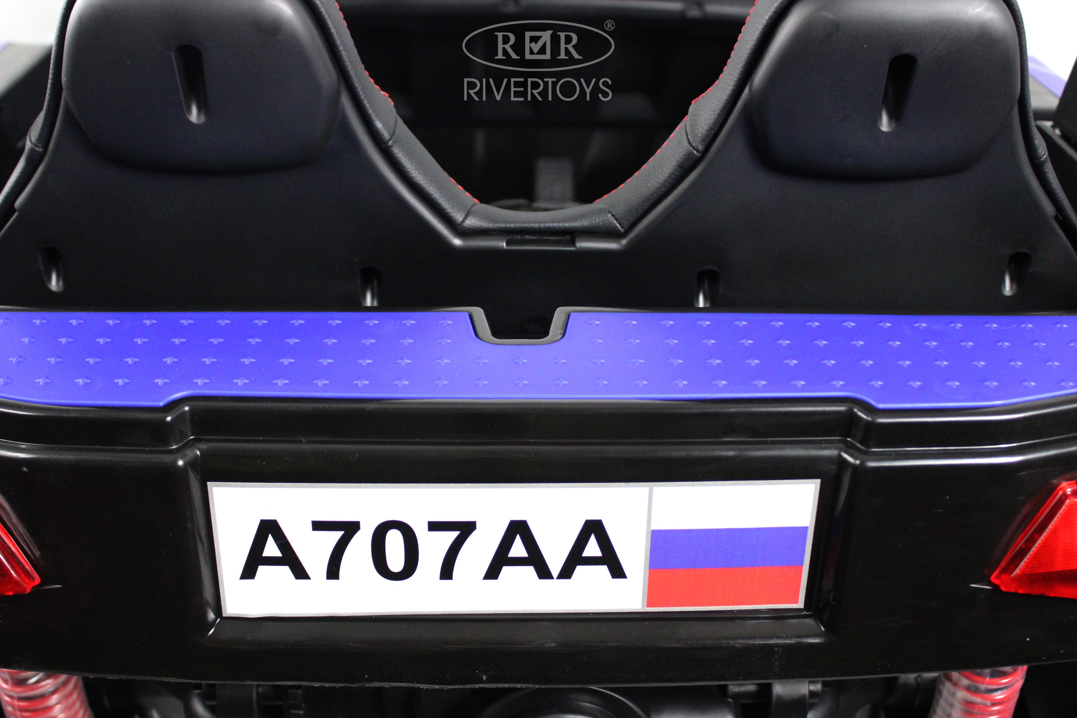 Электромобиль RIVERTOYS A707AA-LUX-NEW-BLUE-SPIDER С пультом ДУ - фото 14